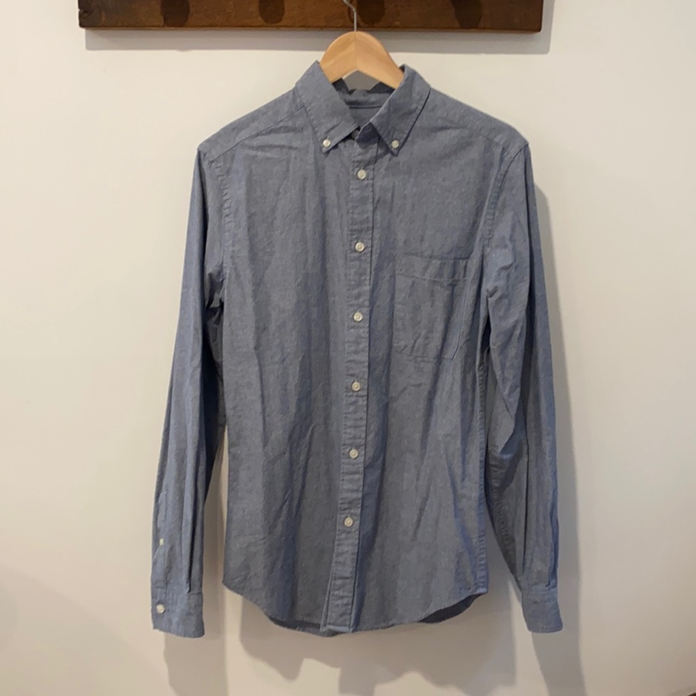 Merona light blue button down shirt - size Small